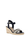 Tamaris Woven Wedge Heeled Sandals, Navy