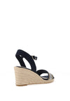 Tamaris Woven Wedge Heeled Sandals, Navy