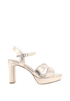 Tamaris Metallic Platform Heeled Sandals, Gold