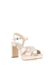 Tamaris Metallic Platform Heeled Sandals, Gold