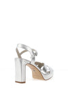 Tamaris Metallic Platform Heeled Sandals, Silver