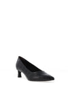 Tamaris Vegan Croc Leather Kitten Heels, Black