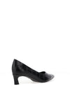 Tamaris Vegan Croc Leather Kitten Heels, Black