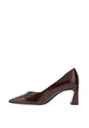 Tamaris Crackled Faux Patent High Heels, Chocolate Brown
