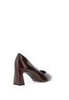 Tamaris Crackled Faux Patent High Heels, Chocolate Brown