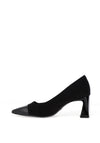 Tamaris Faux Suede Patent High Heels, Black