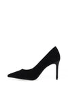 Tamaris Suede Stiletto Heeled Court Shoes, Black