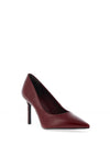 Tamaris Distressed Patent Leather Stiletto Heeled Court Shoes, Wine