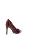 Tamaris Distressed Patent Leather Stiletto Heeled Court Shoes, Wine