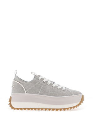 Tamaris Canvas Platform Trainers, Grey