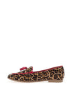 Tamaris Leather Leopard Printed Flat Shoes, Leopard