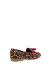 Tamaris Leather Leopard Printed Flat Shoes, Leopard