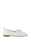Tamaris Leather Slip On Flat Shoes, White