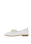 Tamaris Leather Slip On Flat Shoes, White