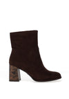 Tamaris Smooth High Block Heel Boots, Brown