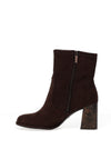 Tamaris Smooth High Block Heel Boots, Brown