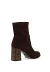 Tamaris Smooth High Block Heel Boots, Brown
