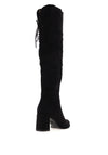 Tamaris Suede Block Heel Knee High Boot, Black