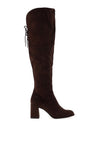 Tamaris Suede Block Heel Knee High Boot, Brown