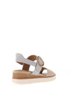 Tamaris Leather Spot Strap Sandals, Ivory