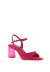 Tamaris Suede Metallic Strap Wedge Sandals,  Pink