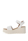 Tamaris Suede Platform Sandals, White