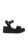 Tamaris Leather Chunky Platform Sandals, Black