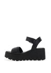 Tamaris Leather Chunky Platform Sandals, Black