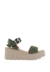Tamaris Suede Platform Sandals, Olive