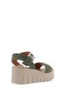 Tamaris Suede Platform Sandals, Olive