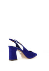 Tamaris Suede Sling Back Block Heel Shoes, Royal Blue