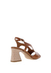 Tamaris Leather Cut Out Heeled Sandals, Tan
