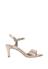 Tamaris Metallic Heeled Sandals, Light Gold