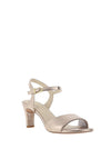Tamaris Metallic Heeled Sandals, Light Gold