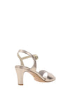 Tamaris Metallic Heeled Sandals, Light Gold