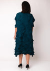 Thanny Pleated 3D One Size Dress, Green