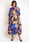Thanny Pleated Patchwork One Size Dress, Multi-Coloured