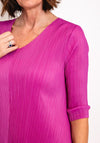Thanny Pleated Drape Hem Dress, Purple