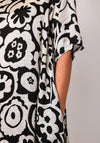 Thanny Floral Print Dress, Black and White