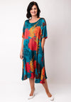 Thanny Floral Print Dress, Teal Multi
