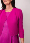 Thanny Ribbed Short Jacket, Fuchsia Pink