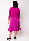 Thanny Ribbed Short Jacket, Fuchsia Pink
