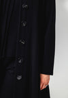 Thanny Jersey Waterfall Back Jacket, Black