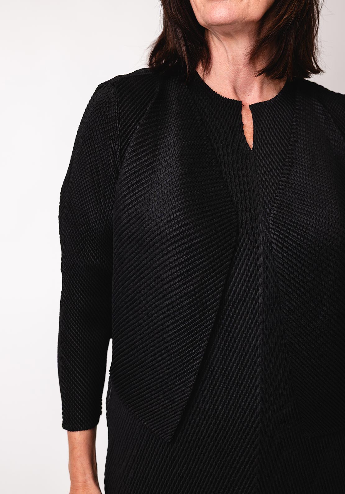 Thanny Ribbed Short Jacket, Black