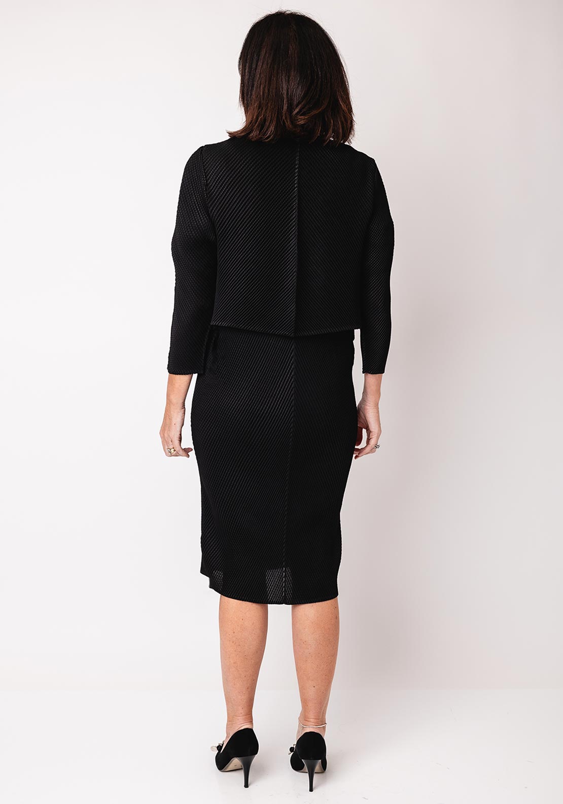 Thanny Ribbed Short Jacket, Black