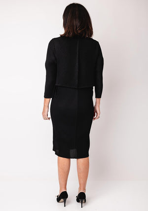 Thanny Ribbed Short Jacket, Black