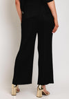 Thanny Crepe Wide Leg Trousers, Black