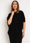 Thanny Crepe One Size Blouse, Black