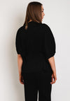 Thanny Crepe One Size Blouse, Black