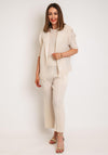Thanny Waterfall Crepe One Size Jacket, Beige